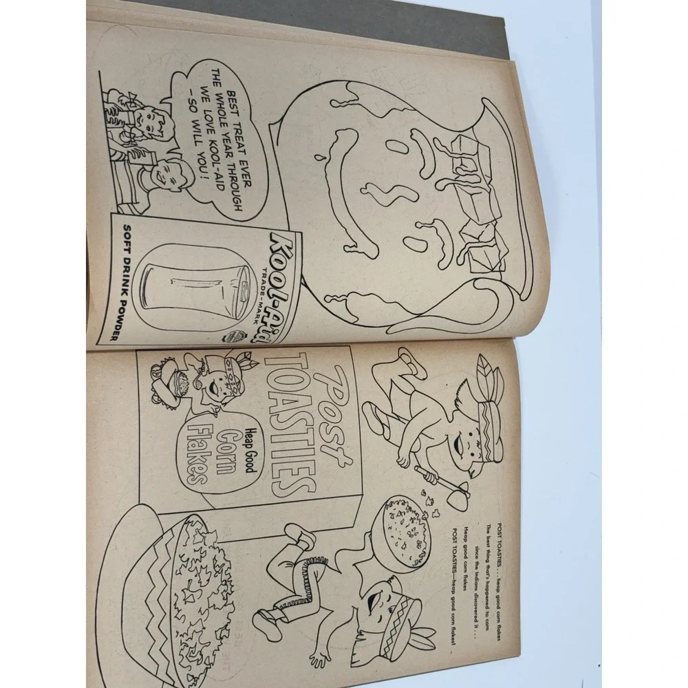 Vintage 1954 Unused Super Market Coloring Contest Book‎ Pictures Brands Kraft 5x